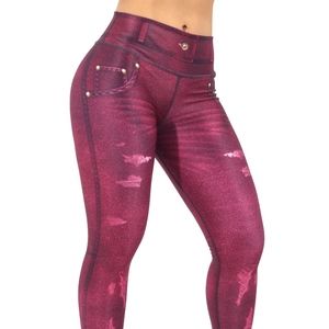 LegJeans Leggings-Wine